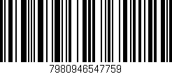 Código de barras (EAN, GTIN, SKU, ISBN): '7980946547759'