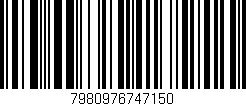 Código de barras (EAN, GTIN, SKU, ISBN): '7980976747150'