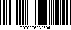 Código de barras (EAN, GTIN, SKU, ISBN): '7980976963604'