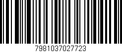 Código de barras (EAN, GTIN, SKU, ISBN): '7981037027723'
