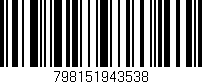Código de barras (EAN, GTIN, SKU, ISBN): '798151943538'