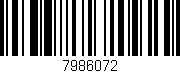 Código de barras (EAN, GTIN, SKU, ISBN): '7986072'
