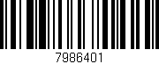 Código de barras (EAN, GTIN, SKU, ISBN): '7986401'