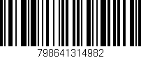 Código de barras (EAN, GTIN, SKU, ISBN): '798641314982'