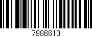 Código de barras (EAN, GTIN, SKU, ISBN): '7986610'