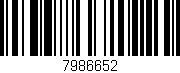 Código de barras (EAN, GTIN, SKU, ISBN): '7986652'