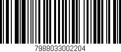 Código de barras (EAN, GTIN, SKU, ISBN): '7988033002204'