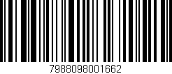 Código de barras (EAN, GTIN, SKU, ISBN): '7988098001662'