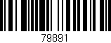 Código de barras (EAN, GTIN, SKU, ISBN): '79891'