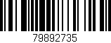 Código de barras (EAN, GTIN, SKU, ISBN): '79892735'