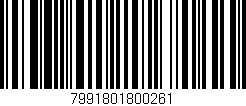 Código de barras (EAN, GTIN, SKU, ISBN): '7991801800261'