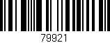 Código de barras (EAN, GTIN, SKU, ISBN): '79921'