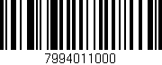 Código de barras (EAN, GTIN, SKU, ISBN): '7994011000'