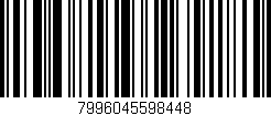 Código de barras (EAN, GTIN, SKU, ISBN): '7996045598448'