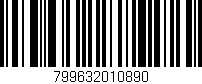 Código de barras (EAN, GTIN, SKU, ISBN): '799632010890'