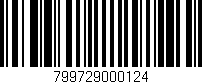 Código de barras (EAN, GTIN, SKU, ISBN): '799729000124'