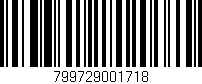 Código de barras (EAN, GTIN, SKU, ISBN): '799729001718'