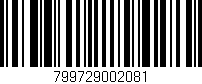 Código de barras (EAN, GTIN, SKU, ISBN): '799729002081'