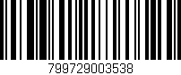 Código de barras (EAN, GTIN, SKU, ISBN): '799729003538'