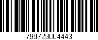 Código de barras (EAN, GTIN, SKU, ISBN): '799729004443'