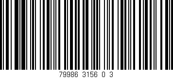 Código de barras (EAN, GTIN, SKU, ISBN): '79986_3156_0_3'