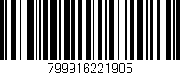 Código de barras (EAN, GTIN, SKU, ISBN): '799916221905'