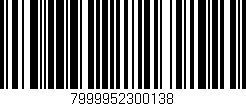 Código de barras (EAN, GTIN, SKU, ISBN): '7999952300138'