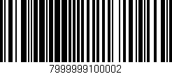 Código de barras (EAN, GTIN, SKU, ISBN): '7999999100002'
