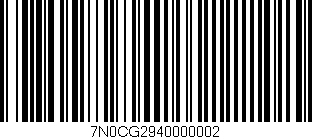 Código de barras (EAN, GTIN, SKU, ISBN): '7N0CG2940000002'