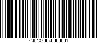 Código de barras (EAN, GTIN, SKU, ISBN): '7N0CG9040000001'