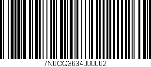 Código de barras (EAN, GTIN, SKU, ISBN): '7N0CQ3634000002'