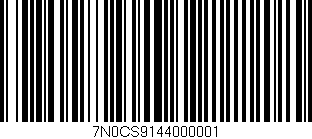 Código de barras (EAN, GTIN, SKU, ISBN): '7N0CS9144000001'