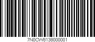 Código de barras (EAN, GTIN, SKU, ISBN): '7N0CW8138000001'