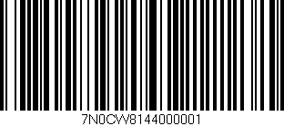 Código de barras (EAN, GTIN, SKU, ISBN): '7N0CW8144000001'
