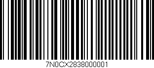 Código de barras (EAN, GTIN, SKU, ISBN): '7N0CX2838000001'