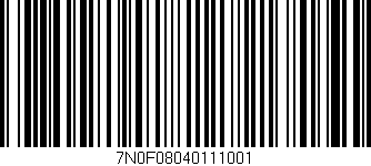Código de barras (EAN, GTIN, SKU, ISBN): '7N0F08040111001'