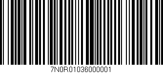 Código de barras (EAN, GTIN, SKU, ISBN): '7N0R01036000001'