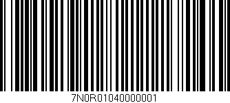 Código de barras (EAN, GTIN, SKU, ISBN): '7N0R01040000001'