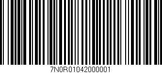 Código de barras (EAN, GTIN, SKU, ISBN): '7N0R01042000001'