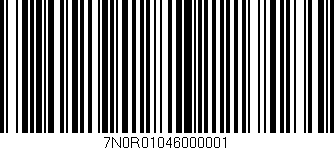Código de barras (EAN, GTIN, SKU, ISBN): '7N0R01046000001'