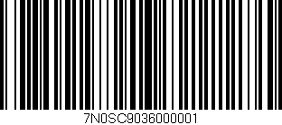 Código de barras (EAN, GTIN, SKU, ISBN): '7N0SC9036000001'