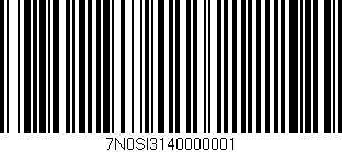 Código de barras (EAN, GTIN, SKU, ISBN): '7N0SI3140000001'