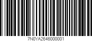 Código de barras (EAN, GTIN, SKU, ISBN): '7N0YA2646000001'