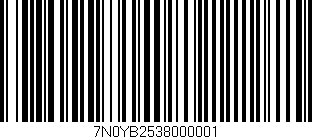 Código de barras (EAN, GTIN, SKU, ISBN): '7N0YB2538000001'