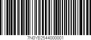 Código de barras (EAN, GTIN, SKU, ISBN): '7N0YB2544000001'