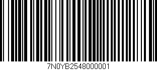 Código de barras (EAN, GTIN, SKU, ISBN): '7N0YB2548000001'