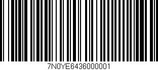 Código de barras (EAN, GTIN, SKU, ISBN): '7N0YE6436000001'