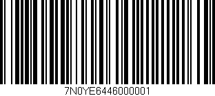 Código de barras (EAN, GTIN, SKU, ISBN): '7N0YE6446000001'