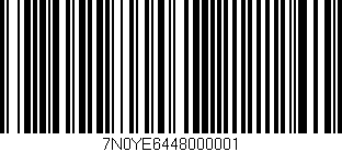 Código de barras (EAN, GTIN, SKU, ISBN): '7N0YE6448000001'