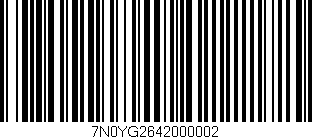 Código de barras (EAN, GTIN, SKU, ISBN): '7N0YG2642000002'